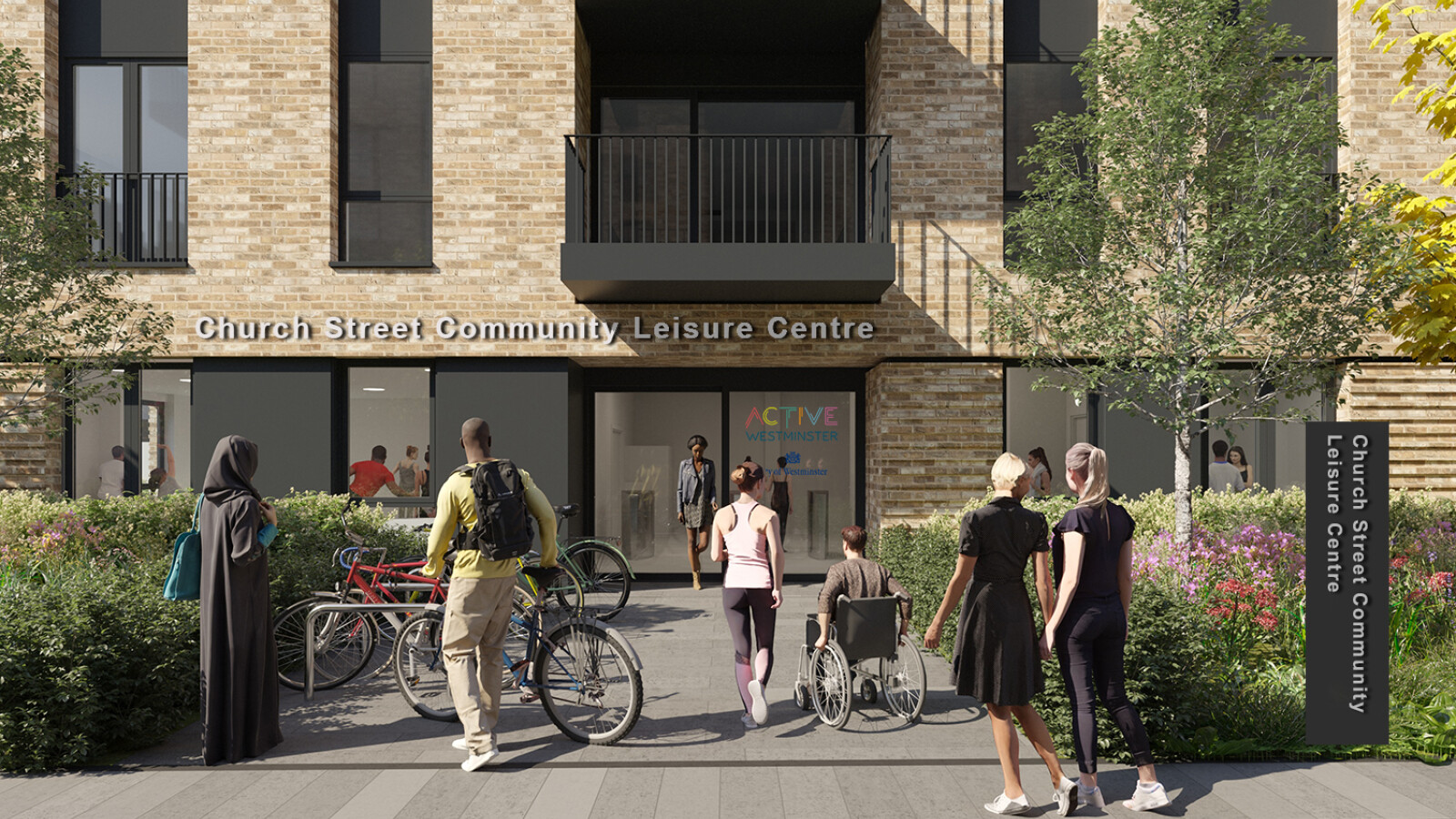 Community leisure centre CGI