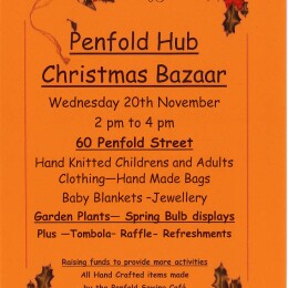 Penfold Christmas Bazzar Poster Red 